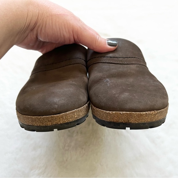 HALFINGER LEATHER CLOGS SIZE 40 or 9 MINIMALIST CONTEMPORARY MODERN TRENDY - Picture 2 of 9